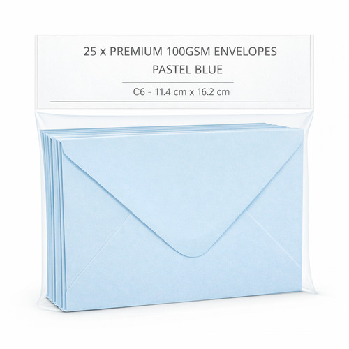 Pastel blue envelopes - blue,