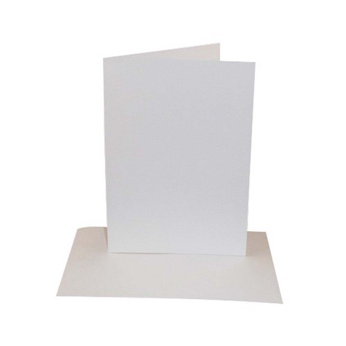 100 pack a6 white card - c6,