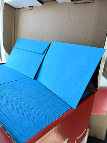 Blue envelopes peel and - c6,